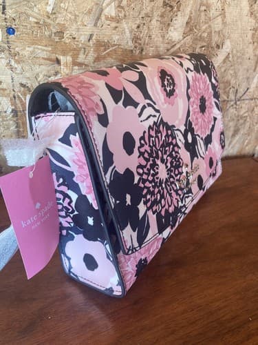 Kate Spade Carson Convertible Crossbody Bag Dahlia Pink Floral Purse Hand - Thumbnail 4