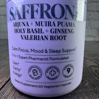 Plusplusultra Saffron+ 9-In-1 Dietary Supplement 60 Veg Capsules - Thumbnail 2