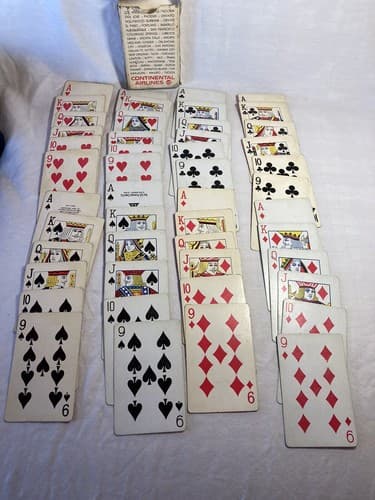 VTG Continental Airlines Playing Deck of Cards Pinochle - Airline - Aviation - Thumbnail 3