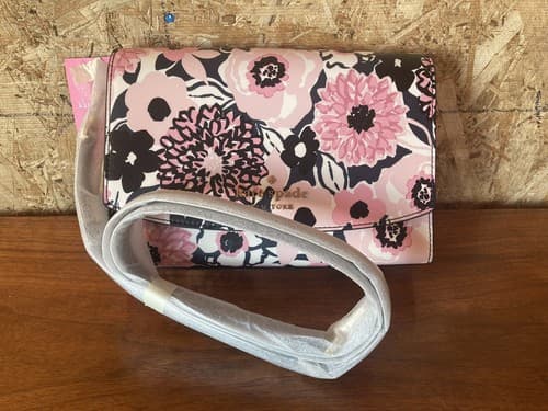 Kate Spade Carson Convertible Crossbody Bag Dahlia Pink Floral Purse Hand - Thumbnail 2