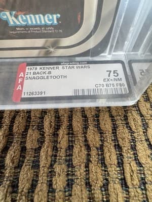 STAR WARS - 1979 SNAGGLETOOTH - UNPUNCHED - GRADED 75, 21 BACK-B, KENNER MOC - Thumbnail 9