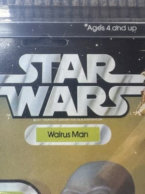 STAR WARS, RARE PINK TUSKS - 1979 WALRUS MAN - GRADED 70+, 21 BACK-B, KENNER MOC - Thumbnail 8