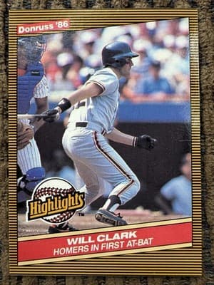 1986-87 Will Clark Lot Of 8 Rookies NM-MT, Topps Traded Donruss Rookies Fleer - Thumbnail 8