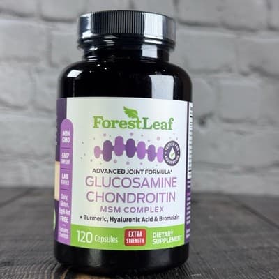 Forest Leaf Glucosamine Chondroitin MSM Complex Joint Supplement 1200Mg 120 Cap