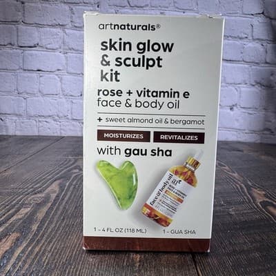 ArtNaturals Face & Body Rose & Vitamin E Bio Oil 4.0oz + Gua Sha Facial Tool Set - Thumbnail 9