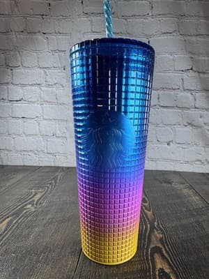 Starbucks Tim Singleton Pride Grid Gradient Rainbow Ombre Venti Tumbler 2023