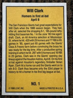1986-87 Will Clark Lot Of 8 Rookies NM-MT, Topps Traded Donruss Rookies Fleer - Thumbnail 9