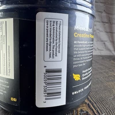 Forest Leaf Pure Micronized Powder Creatine - Strength & Energy - 100 servings - Thumbnail 6