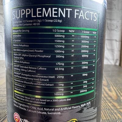 All Gas No Brakes 0-100 Pre-workout High Stim Energy With Caffiene 40/20 Serving - Thumbnail 4