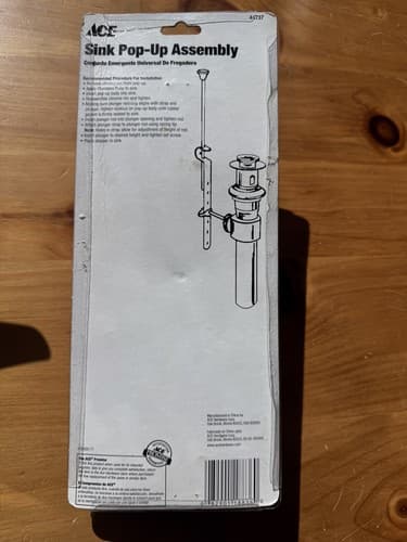 Ace Sink Pop-Up Assembly Chrome 1-1/4" 44737 Silver Drain - Thumbnail 4