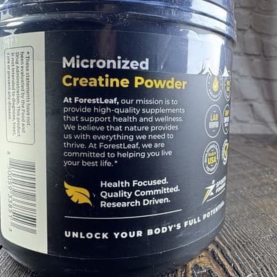 Forest Leaf Pure Micronized Powder Creatine - Strength & Energy - 100 servings - Thumbnail 7