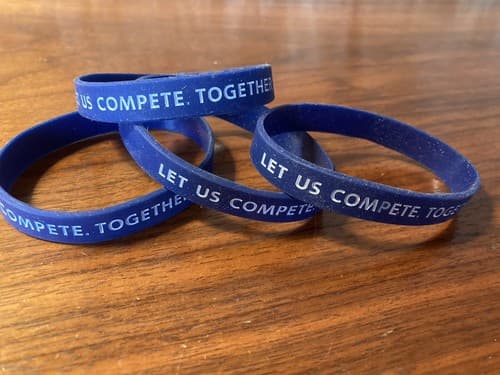 Blue Silicone Wristband American Airlines US Airways set of 4 baller band - Thumbnail 4