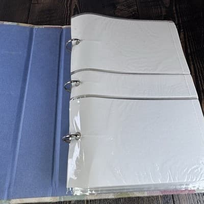 Fabric Cloth Photo Album - 3 ring 6 x 4 with Negative Slot - 200+ photos - Thumbnail 4