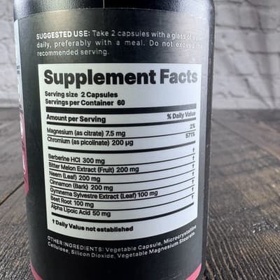 B Life Berberine Blood Sugar Complex - 120 capsules - - Thumbnail 4