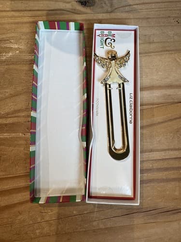 VTG Liz Claiborne Angel Bookmark Be Merry & Bright -Holiday Christmas Decor - Thumbnail 2