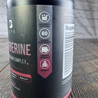 B Life Berberine Blood Sugar Complex - 120 capsules - - Thumbnail 3