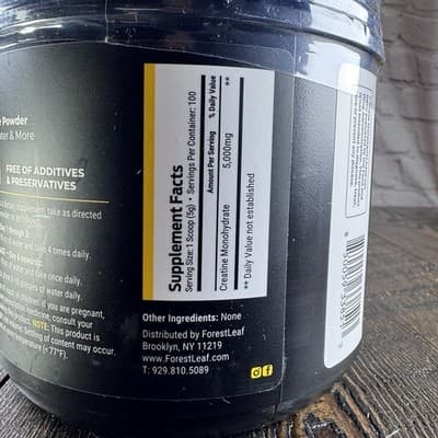 Forest Leaf Pure Micronized Powder Creatine - Strength & Energy - 100 servings - Thumbnail 5