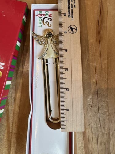 VTG Liz Claiborne Angel Bookmark Be Merry & Bright -Holiday Christmas Decor - Thumbnail 8