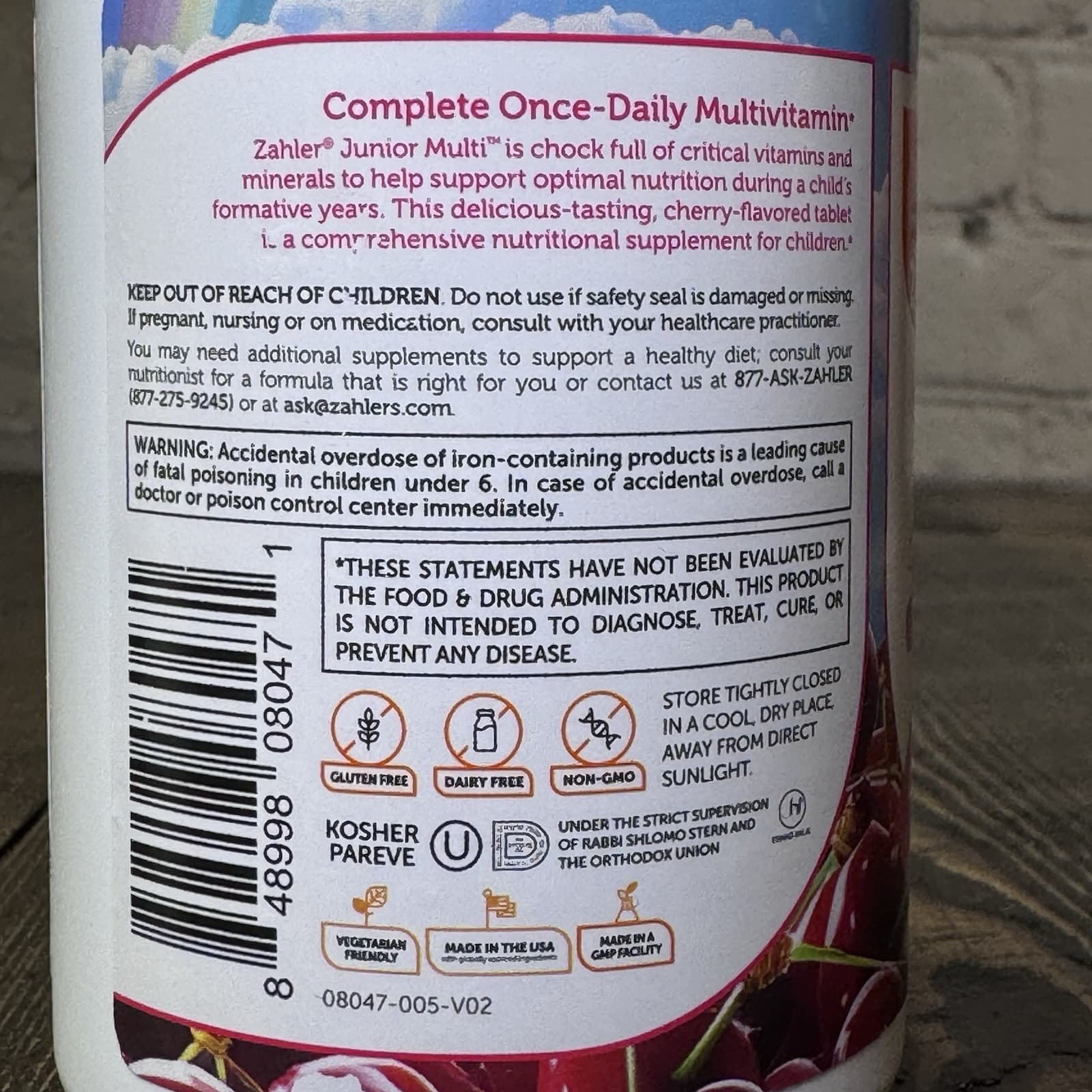 Junior Multi™ Complete Once-Daily Multi-Vitamin, Natural Cherry, 90 Chewable - Thumbnail 3