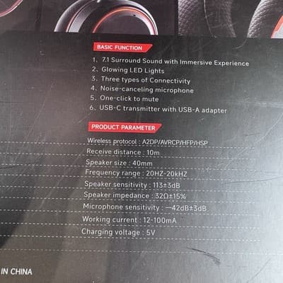 Valorise Wireless Gaming Headset, 7.1 Surround Sound - Thumbnail 10