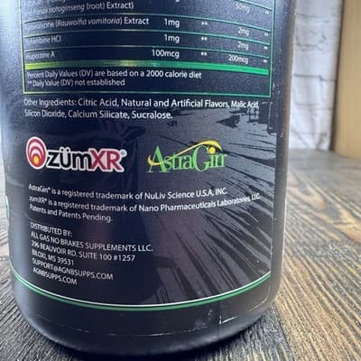 All Gas No Brakes 0-100 Pre-workout High Stim Energy With Caffiene 40/20 Serving - Thumbnail 5