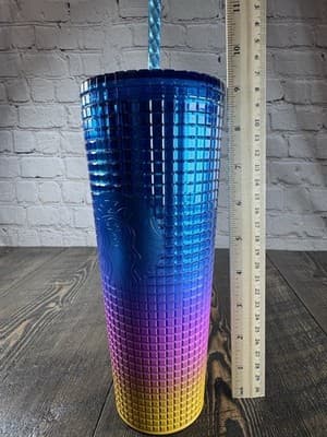 Starbucks Tim Singleton Pride Grid Gradient Rainbow Ombre Venti Tumbler 2023 - Thumbnail 5