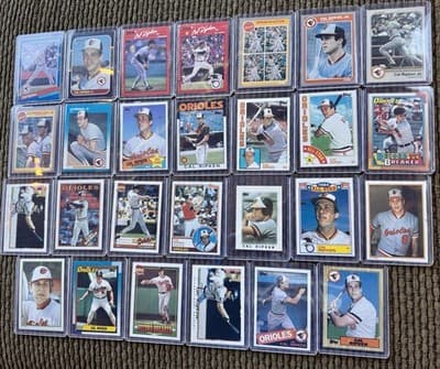 Cal Ripken Jr. Baseball Cards - Lot of 27 - Baltimore Orioles HOF, 1983-1995