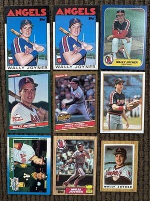 Wally Joyner Lot Of 9 Rookie Cards 1986-1987, NM-M, Topps Fleer Donruss, Angels