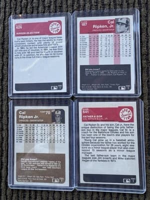 Cal Ripken Jr. Baseball Cards - Lot of 27 - Baltimore Orioles HOF, 1983-1995 - Thumbnail 3
