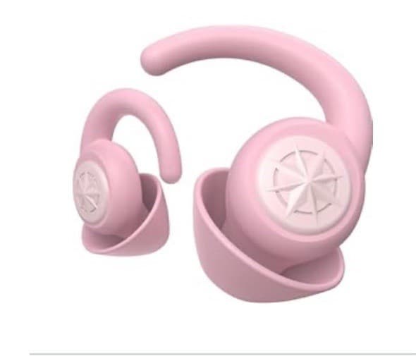 Pink Ear Plugs Washable 33dB Soft Silicone Reusable Sleep Snoring Work Noise