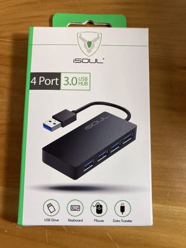 4 Port High Speed Data Transfer Hub 5GBPS & Sync - for phone, mouse, keyboard