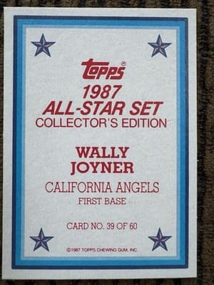 Wally Joyner Lot Of 9 Rookie Cards 1986-1987, NM-M, Topps Fleer Donruss, Angels - Thumbnail 13