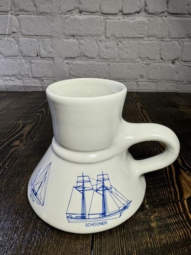 Bearly Surviving Porcelain Nautical Mug Sailing Boats No Spill California 1979