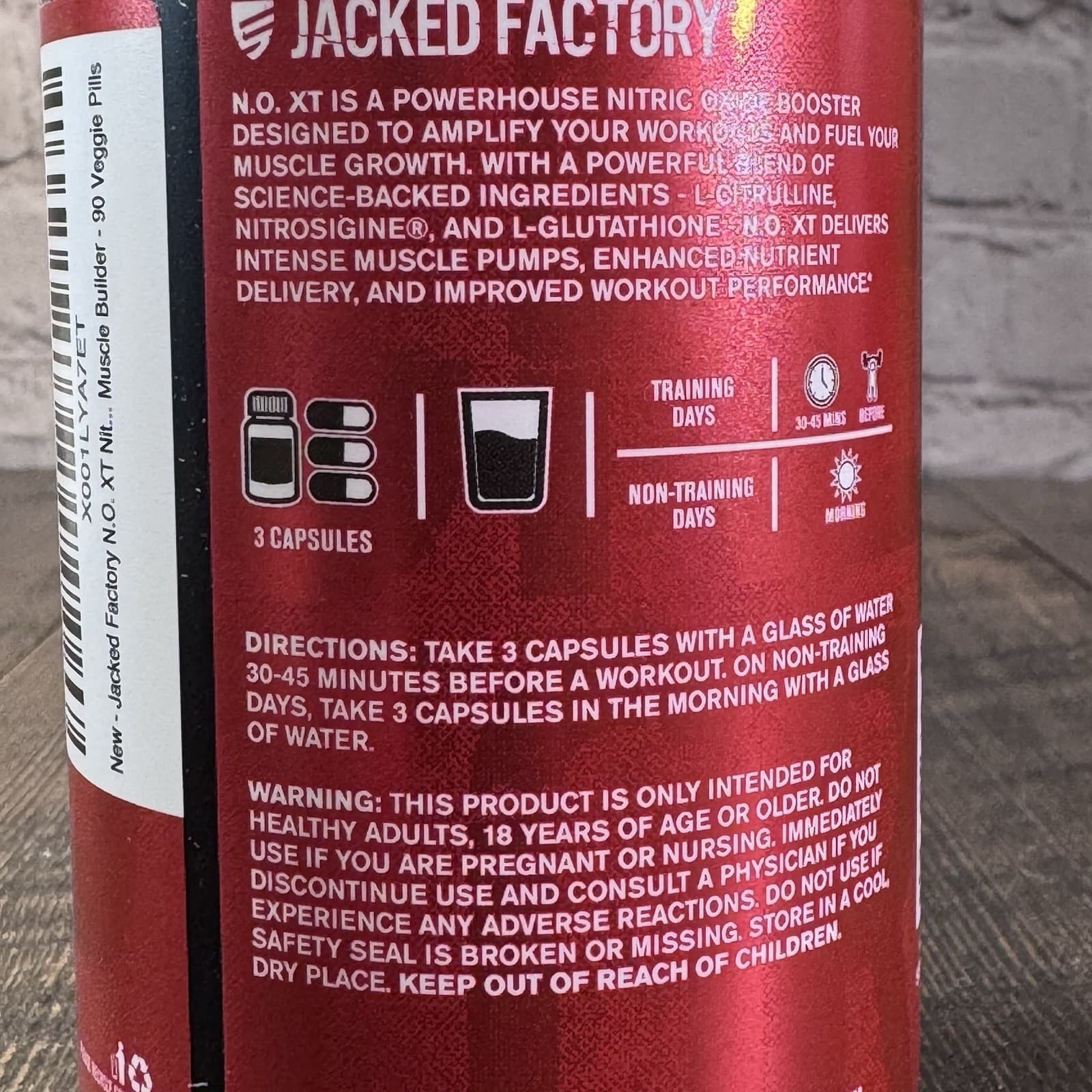 Jack Factory N.O.XT - Nitric Oxide Boosting Agent 90 Veggie Capsules Supplement - Thumbnail 4