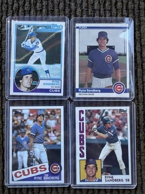 Lot Of 20 Ryne Sandberg Baseball Cards, 1983 Topps Rookie,Chicago Cubs 1983-1990 - Thumbnail 6