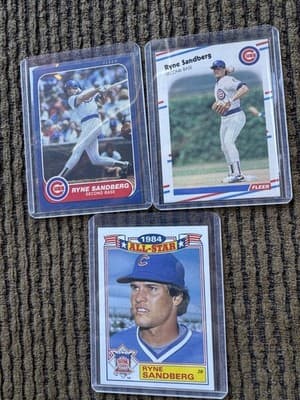 Lot Of 20 Ryne Sandberg Baseball Cards, 1983 Topps Rookie,Chicago Cubs 1983-1990 - Thumbnail 14