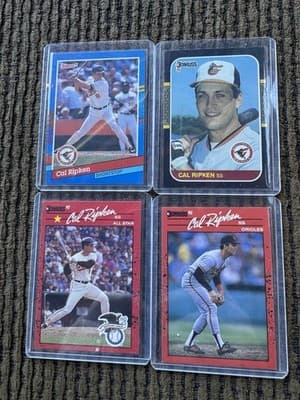 Cal Ripken Jr. Baseball Cards - Lot of 27 - Baltimore Orioles HOF, 1983-1995 - Thumbnail 4