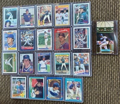 Lot Of 20 Ryne Sandberg Baseball Cards, 1983 Topps Rookie,Chicago Cubs 1983-1990