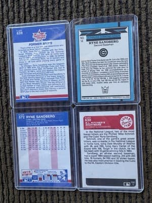 Lot Of 20 Ryne Sandberg Baseball Cards, 1983 Topps Rookie,Chicago Cubs 1983-1990 - Thumbnail 9