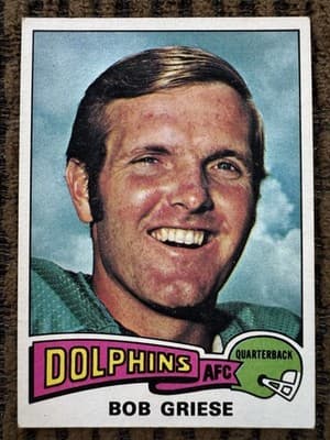 1975 Topps - Roger Staubach Dallas Cowboys #145, Bob Griese Miami Dolphins #100 - Thumbnail 8