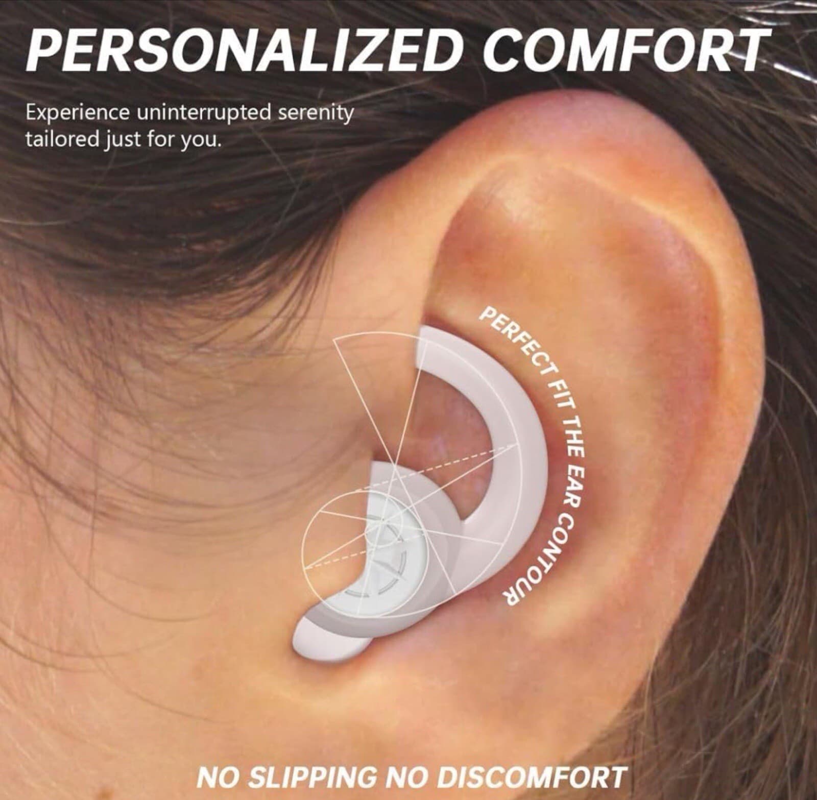 Pink Ear Plugs Washable 33dB Soft Silicone Reusable Sleep Snoring Work Noise - Thumbnail 8