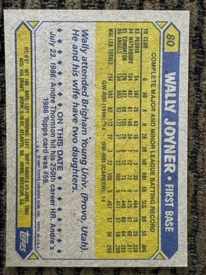Wally Joyner Lot Of 9 Rookie Cards 1986-1987, NM-M, Topps Fleer Donruss, Angels - Thumbnail 11