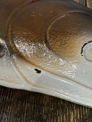 Large Glass German Brown Trout Serving Dish Vintage 24 Inches fish platter decor - Thumbnail 9