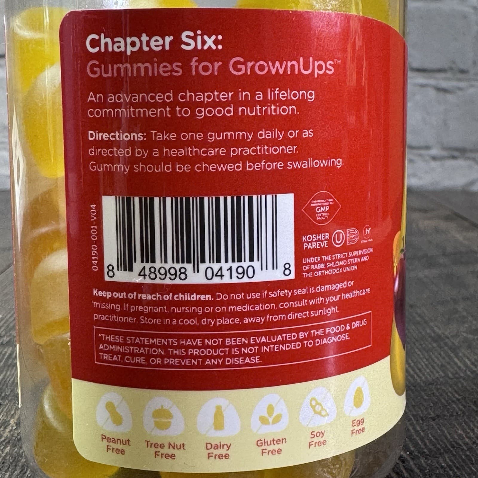 Zahler Chapter Six Apple Cider Vinegar Gummies Pineapple 250 mg 60 Gummies - Thumbnail 3