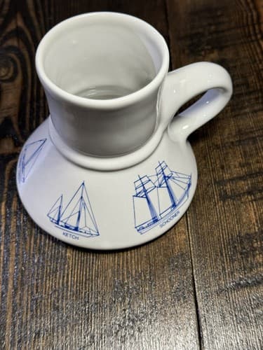 Bearly Surviving Porcelain Nautical Mug Sailing Boats No Spill California 1979 - Thumbnail 10