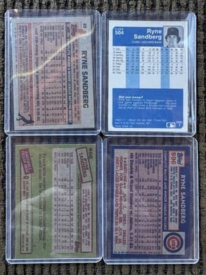 Lot Of 20 Ryne Sandberg Baseball Cards, 1983 Topps Rookie,Chicago Cubs 1983-1990 - Thumbnail 7