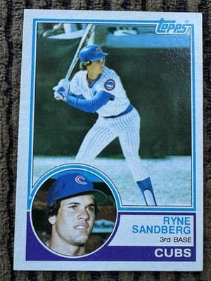 Lot Of 20 Ryne Sandberg Baseball Cards, 1983 Topps Rookie,Chicago Cubs 1983-1990 - Thumbnail 2