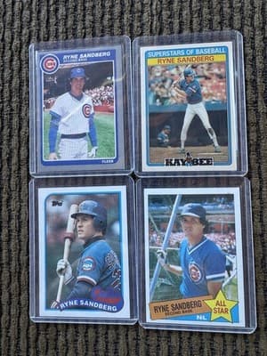 Lot Of 20 Ryne Sandberg Baseball Cards, 1983 Topps Rookie,Chicago Cubs 1983-1990 - Thumbnail 10