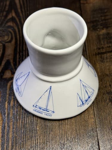 Bearly Surviving Porcelain Nautical Mug Sailing Boats No Spill California 1979 - Thumbnail 11