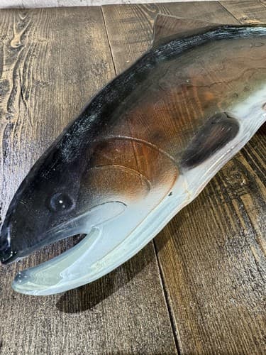 Large Glass German Brown Trout Serving Dish Vintage 24 Inches fish platter decor - Thumbnail 2